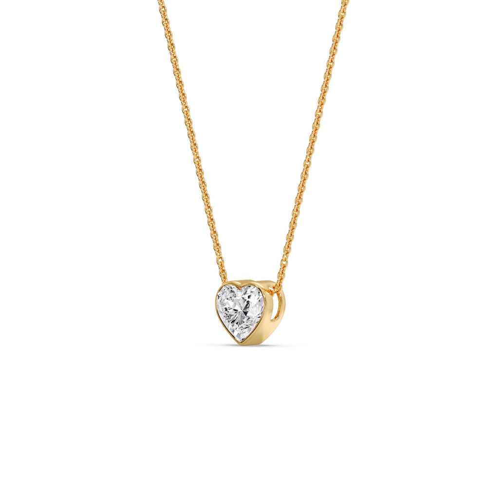 Solitaire Bezel Heart Shape Pendant