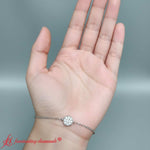 Load image into Gallery viewer, dainty-disc-chain-bracelet-in-white-gold-FDBRC9757