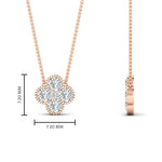 Load image into Gallery viewer, dainty-four-petal-flower-charm-pendant-in-rose-gold-FDPD1101ANGLE2-NL-RG-HW