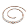 Load image into Gallery viewer, dainty-graduated-oval-diamond-necklace-in-rose-gold-fdnk11733angle3-nl-rg