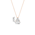 Load image into Gallery viewer, dainty-mini-3-stone-pendant-necklace-in-FDPD1129-0.30CT-NL-RG