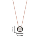 Load image into Gallery viewer, daisy-pendant-diamond-necklace-with-black-diamond-halo-in-FDPD10788-GBLACK-ANGLE1-NL-RG
