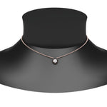 Load image into Gallery viewer, daisy-pendant-diamond-necklace-with-black-diamond-halo-in-FDPD10788-GBLACK-ANGLE1-NL-RG
