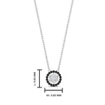 Load image into Gallery viewer, daisy-pendant-diamond-necklace-with-black-diamond-halo-in-FDPD10788-GBLACK-ANGLE1-NL-WG
