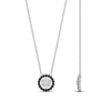 Load image into Gallery viewer, daisy-pendant-diamond-necklace-with-black-diamond-halo-in-FDPD10788-GBLACK-ANGLE1-NL-WG