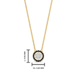 Load image into Gallery viewer, daisy-pendant-diamond-necklace-with-black-diamond-halo-in-FDPD10788-GBLACK-ANGLE1-NL-YG

