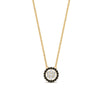 Load image into Gallery viewer, daisy-pendant-diamond-necklace-with-black-diamond-halo-in-FDPD10788-GBLACK-ANGLE1-NL-YG