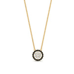 Load image into Gallery viewer, daisy-pendant-diamond-necklace-with-black-diamond-halo-in-FDPD10788-GBLACK-ANGLE1-NL-YG
