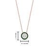 Load image into Gallery viewer, daisy-pendant-diamond-necklace-with-emerald-halo-in-FDPD10788-GEMGR-ANGLE1-NL-RG