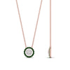 Load image into Gallery viewer, daisy-pendant-diamond-necklace-with-emerald-halo-in-FDPD10788-GEMGR-ANGLE1-NL-RG