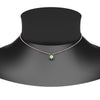Load image into Gallery viewer, daisy-pendant-diamond-necklace-with-emerald-halo-in-FDPD10788-GEMGR-ANGLE1-NL-RG