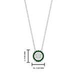 Load image into Gallery viewer, daisy-pendant-diamond-necklace-with-emerald-halo-in-FDPD10788-GEMGR-ANGLE1-NL-WG
