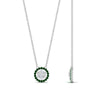 Load image into Gallery viewer, daisy-pendant-diamond-necklace-with-emerald-halo-in-FDPD10788-GEMGR-ANGLE1-NL-WG