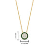 Load image into Gallery viewer, daisy-pendant-diamond-necklace-with-emerald-halo-in-FDPD10788-GEMGR-ANGLE1-NL-YG
