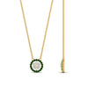 Load image into Gallery viewer, daisy-pendant-diamond-necklace-with-emerald-halo-in-FDPD10788-GEMGR-ANGLE1-NL-YG