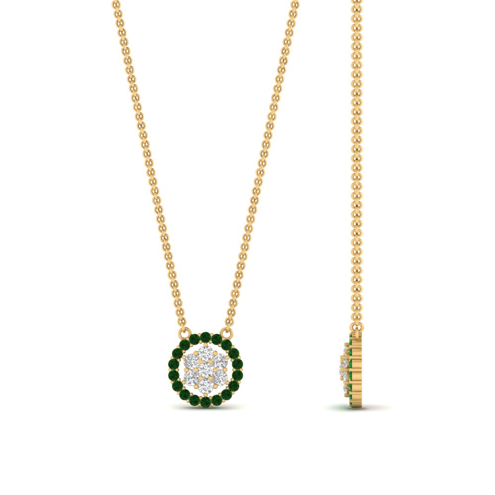 daisy-pendant-diamond-necklace-with-emerald-halo-in-FDPD10788-GEMGR-ANGLE1-NL-YG