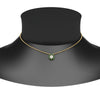 Load image into Gallery viewer, daisy-pendant-diamond-necklace-with-emerald-halo-in-FDPD10788-GEMGR-ANGLE1-NL-YG