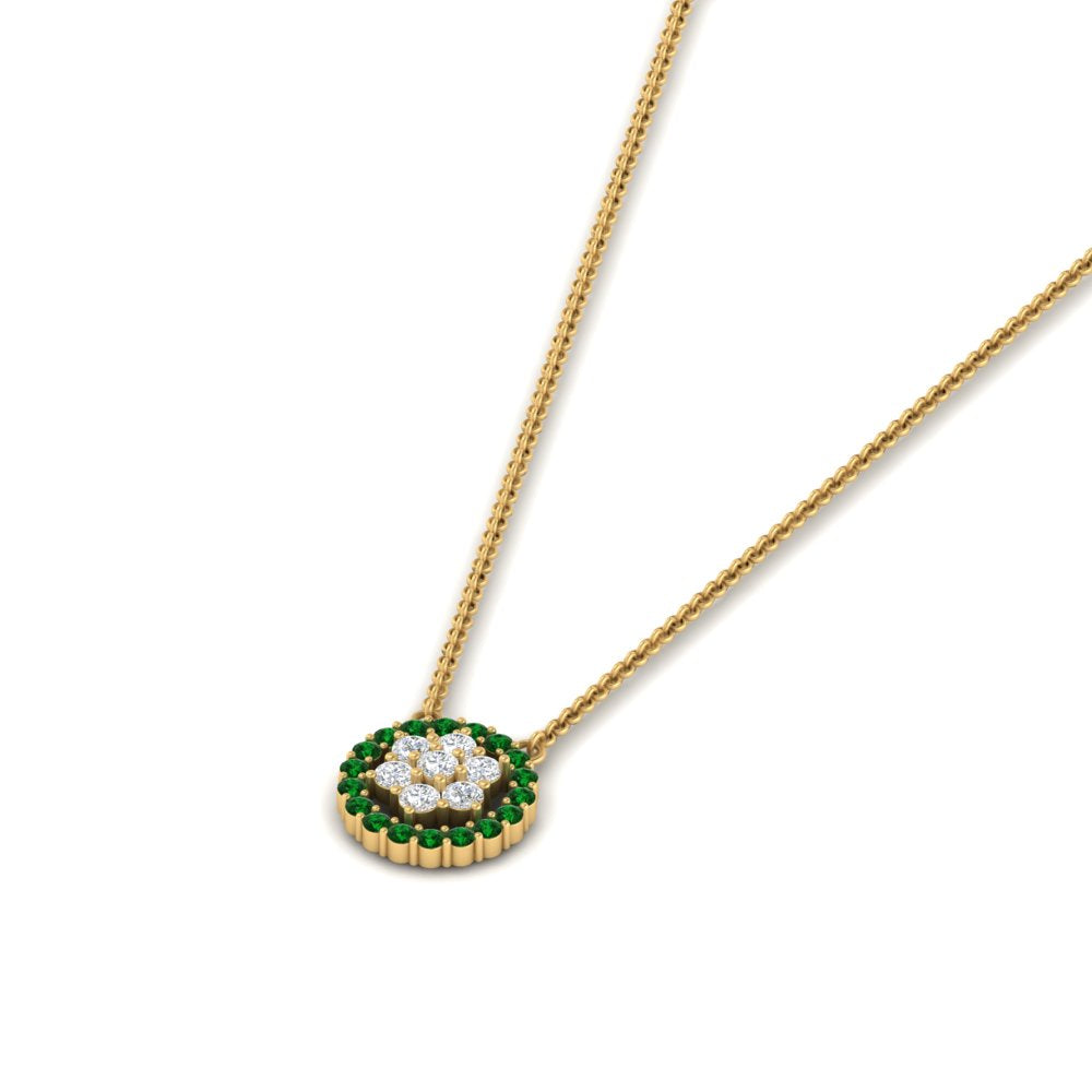 daisy-pendant-diamond-necklace-with-emerald-halo-in-FDPD10788-GEMGR-ANGLE1-NL-YG