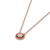 Load image into Gallery viewer, daisy-pendant-diamond-necklace-with-orange-sapphire-halo-in-FDPD10788-GSAOR-ANGLE1-NL-RG