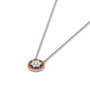 Load image into Gallery viewer, daisy-pendant-diamond-necklace-with-orange-sapphire-halo-in-FDPD10788-GSAOR-ANGLE1-NL-WG