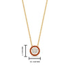 Load image into Gallery viewer, daisy-pendant-diamond-necklace-with-orange-sapphire-halo-in-FDPD10788-GSAOR-ANGLE1-NL-YG