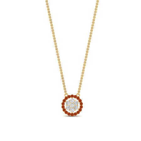 Daisy Pendant Necklace With Halo