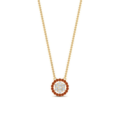 Daisy Pendant Necklace With Halo