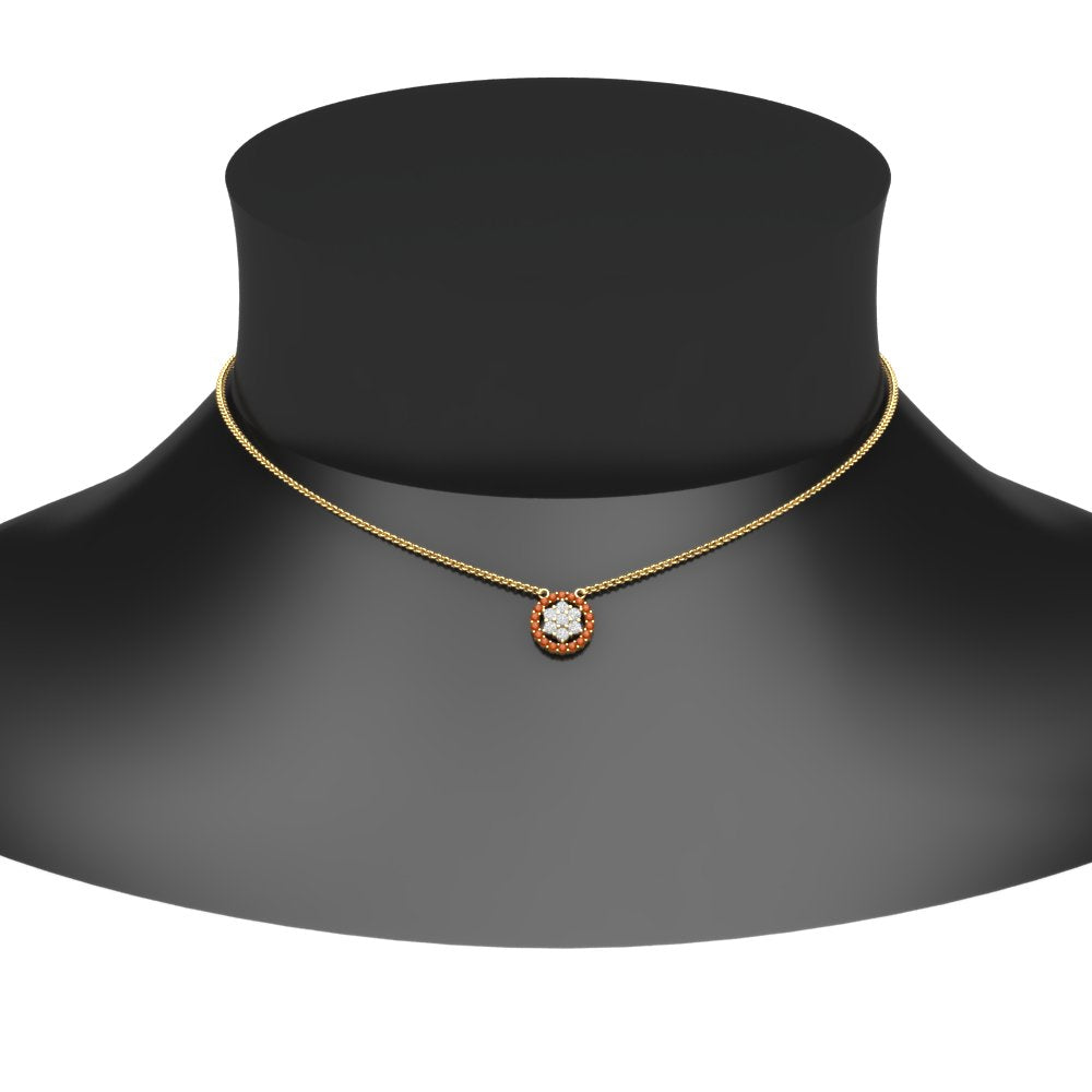 daisy-pendant-diamond-necklace-with-orange-sapphire-halo-in-FDPD10788-GSAOR-ANGLE1-NL-YG