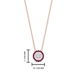Load image into Gallery viewer, daisy-pendant-diamond-necklace-with-pink-sapphire-halo-in-FDPD10788-GSADRPI-ANGLE1-NL-RG
