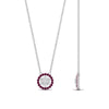 Load image into Gallery viewer, daisy-pendant-diamond-necklace-with-pink-sapphire-halo-in-FDPD10788-GSADRPI-ANGLE1-NL-WG