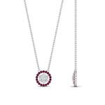 Load image into Gallery viewer, daisy-pendant-diamond-necklace-with-pink-sapphire-halo-in-FDPD10788-GSADRPI-ANGLE1-NL-WG
