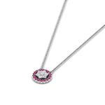 Load image into Gallery viewer, daisy-pendant-diamond-necklace-with-pink-sapphire-halo-in-FDPD10788-GSADRPI-ANGLE1-NL-WG
