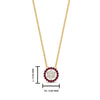 Load image into Gallery viewer, daisy-pendant-diamond-necklace-with-pink-sapphire-halo-in-FDPD10788-GSADRPI-ANGLE1-NL-YG