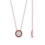 Load image into Gallery viewer, daisy-pendant-diamond-necklace-with-ruby-halo-in-FDPD10788-GRUDR-ANGLE1-NL-RG

