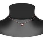 Load image into Gallery viewer, daisy-pendant-diamond-necklace-with-ruby-halo-in-FDPD10788-GRUDR-ANGLE1-NL-RG
