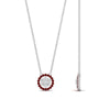 Load image into Gallery viewer, daisy-pendant-diamond-necklace-with-ruby-halo-in-FDPD10788-GRUDR-ANGLE1-NL-WG