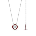 Load image into Gallery viewer, daisy-pendant-diamond-necklace-with-ruby-halo-in-FDPD10788-GRUDR-ANGLE1-NL-WG
