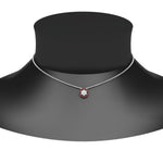 Load image into Gallery viewer, daisy-pendant-diamond-necklace-with-ruby-halo-in-FDPD10788-GRUDR-ANGLE1-NL-WG
