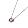 Load image into Gallery viewer, daisy-pendant-diamond-necklace-with-ruby-halo-in-FDPD10788-GRUDR-ANGLE1-NL-WG
