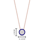 Load image into Gallery viewer, daisy-pendant-diamond-necklace-with-sapphire-halo-in-FDPD10788-GSABL-ANGLE1-NL-RG

