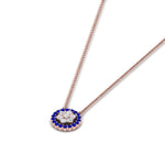 Load image into Gallery viewer, daisy-pendant-diamond-necklace-with-sapphire-halo-in-FDPD10788-GSABL-ANGLE1-NL-RG
