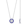 Load image into Gallery viewer, daisy-pendant-diamond-necklace-with-sapphire-halo-in-FDPD10788-GSABL-ANGLE1-NL-WG