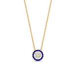 Load image into Gallery viewer, daisy-pendant-diamond-necklace-with-sapphire-halo-in-FDPD10788-GSABL-ANGLE1-NL-YG
