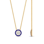 Load image into Gallery viewer, daisy-pendant-diamond-necklace-with-sapphire-halo-in-FDPD10788-GSABL-ANGLE1-NL-YG

