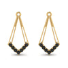 Load image into Gallery viewer, dangle-black-diamond-earring-jacket-in-yellow-gold-FDEAR61022GBLACK-NL-YG.jpg