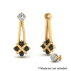 Load image into Gallery viewer, dangle-black-diamond-earring-jackets-in-yellow-gold-FDEAR787GBLACKANGLE1-NL-YG.jpg