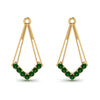 Load image into Gallery viewer, dangle-emerald-earring-jacket-in-yellow-gold-FDEAR61022GEMGR-NL-YG.jpg