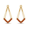 Load image into Gallery viewer, dangle-orange-sapphire-earring-jacket-in-yellow-gold-FDEAR61022GSAOR-NL-YG.jpg