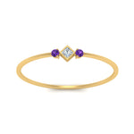 Load image into Gallery viewer, delicate-3-stone-stackable-diamond-band-with-blue-topaz-in-yellow-gold-FD9396RORGVITO-NL-YG.jpg
