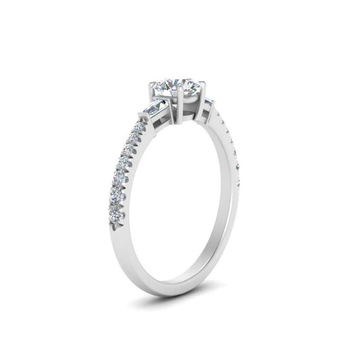 Delicate Antique Pave Round Cut Diamond Ring